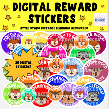 Preview of A Huge Pack Of Fall Autumn Animal Digital Stickers - For Seesaw or Google