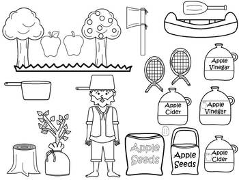 A+ Johnny Appleseed: Commercial Clip Art by Regina Davis