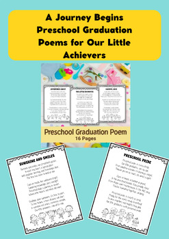 Preview of A Journey Begins Preschool Graduation Poems for Our Little Achievers