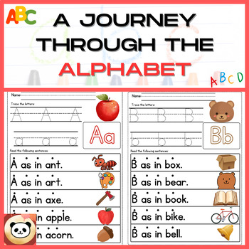 A Journey Through the Alphabet Letter Tracing and Letter Sound Worksheets