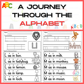 A Journey Through the Alphabet Letter Tracing and Letter Sound Worksheets