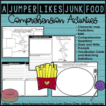 Preview of A Jumper Likes Junk Food Comprehension Activities