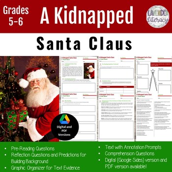 Preview of A Kidnapped Santa Claus | Christmas Short Story | Short Story Analysis