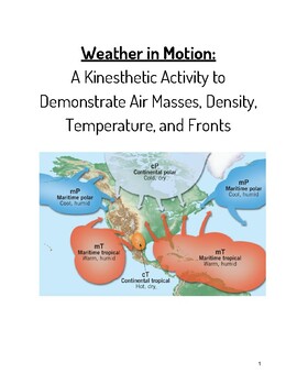 Preview of A Kinesthetic Weather Simulation: Fronts, Density, Temperature, and Air Masses!