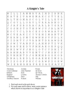 Lady Knight Word Search - WordMint