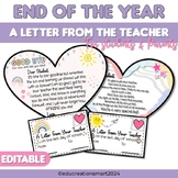 SALE 50% OFF | LETTER FROM YOUR TEACHER LAST DAY OF SCHOOL