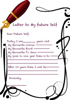letter to future self assignment middle school