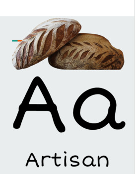 Preview of A Latte Learning Themed Print Alphabet