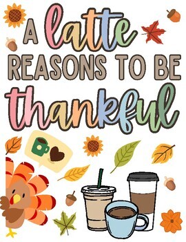 Preview of A Latte Reasons to be Thankful - Bulletin Board Design