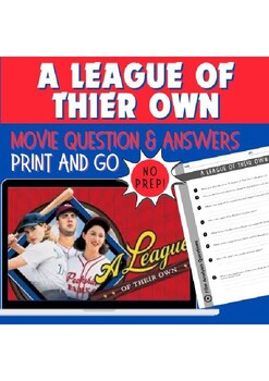 Preview of A League of Their Own Movie Guide for Women's History Month-sub plans/rainy day