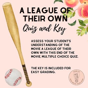 Preview of A League of Their Own Quiz and Key