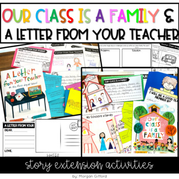 Preview of A Letter From Your Teacher AND Our Class is a Family Read Aloud Activities