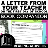 A Letter From Your Teacher Book Companion Reading Activities