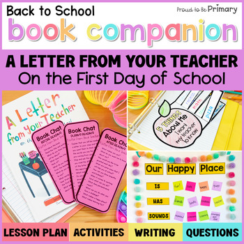 Preview of A Letter From Your Teacher on First Day of School Read Aloud Back to School Book