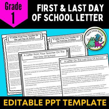 Preview of A Letter From Your Teacher on the First Day Template