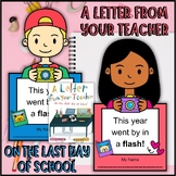 A Letter From Your Teacher: On the Last Day of School Memo