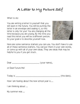 a letter for future self essay