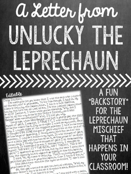 Preview of A Letter from Unlucky the Leprechaun