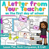 A Letter from Your Teacher on the First Day of School Book