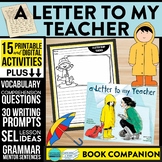 A LETTER TO MY TEACHER activities READING COMPREHENSION - 