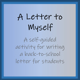 A Letter to Myself - A Self-Guided Activity