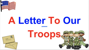 Preview of A Letter to Our Troops PowerPoint - Writing a Letter