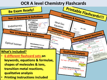 Preview of A Level Chemistry Flashcards