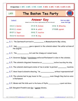 boston tea party quiz