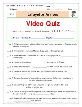 a libertys kids episode 21 40 worksheet ans sheet four quizzes