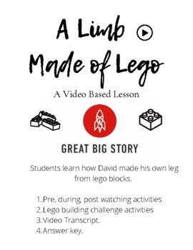 Preview of A Limb From Lego - Video Lesson. Disability. Science. STEM. ESL. ELA.