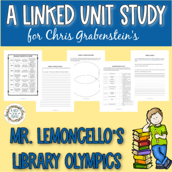 Preview of A Linked Unit Study for Chris Grabenstein's "Mr. Lemoncello's Library Olympics"