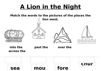 Preview of "A Lion in the Night" Pamela Allen reading activities