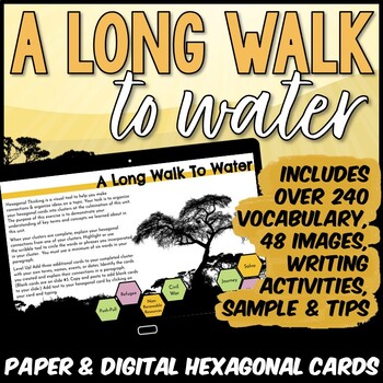 Preview of A Long Walk To Water Hexagonal Thinking Activity (Paper & Digital)