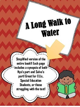 Preview of A Long Walk to Water (modified version for Entering and Emerging ELLs)