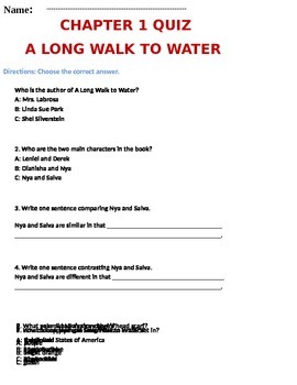 long walk to water essay questions
