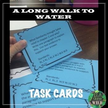 Preview of A Long Walk to Water Writing Task Cards