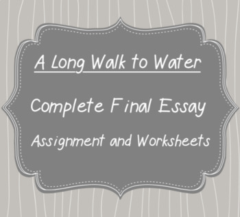 essay questions for a long walk to water