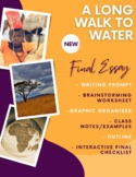 A Long Walk to Water - Final Essay - Graphic Organizer, Ou