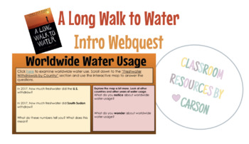 Preview of A Long Walk to Water Intro Webquest