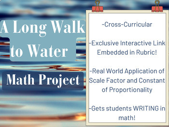 Preview of A Long Walk to Water MATH Project (Rubric) CROSS-CURRICULAR