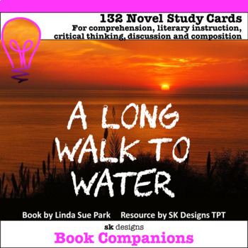 Preview of A Long Walk to Water Novel Study Cards for Classroom & Distance Learning