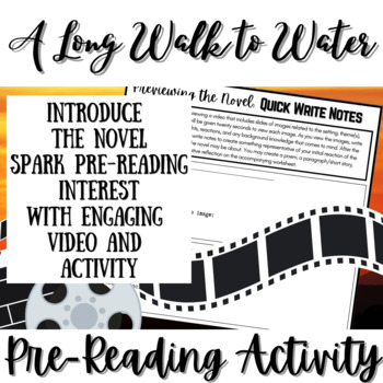 Preview of A Long Walk to Water Novel Study Introductory Activity: Video & Reflection
