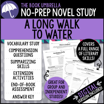 Preview of A Long Walk to Water Novel Study { Print & Digital }