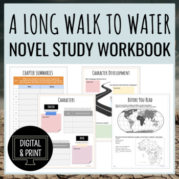 Preview of A Long Walk to Water Novel Study Workbook - Digital and Print