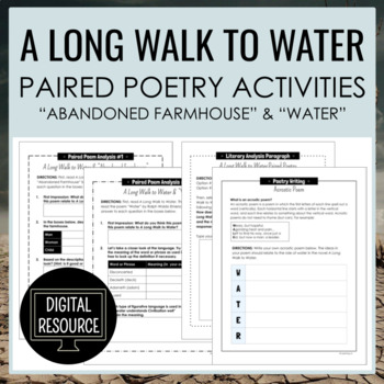 Preview of A Long Walk to Water Paired Poems and Poetry Activity Pack - Digital & Print