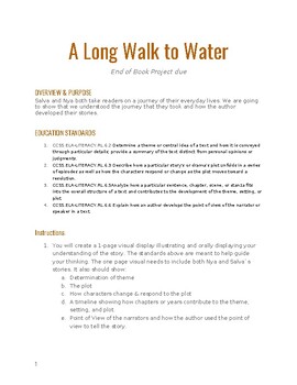 Preview of A Long Walk to Water Project