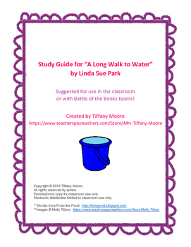 Preview of A Long Walk to Water Study Guide (eBOB)