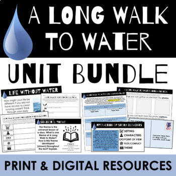 Preview of A Long Walk to Water Unit Bundle: Novel Study with Engaging Activities