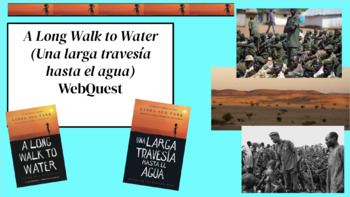 Preview of A Long Walk to Water: WebQuest (WITH SPANISH TRANSLATIONS)