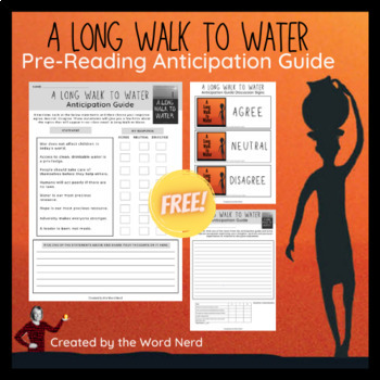 Preview of A Long Walk to Water Anticipation Guide & Post Reading Activity